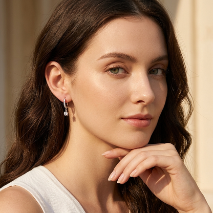 Aurélie Crystal Silver Earrings