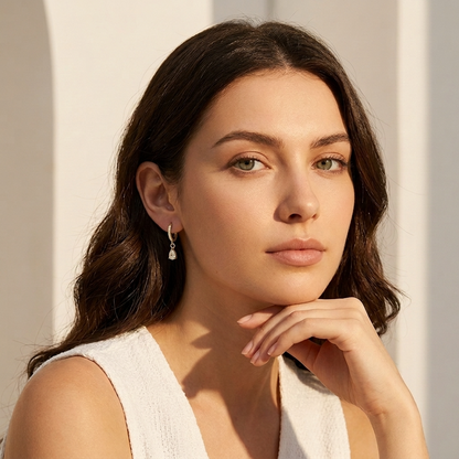 Aurélie Crystal Water Drop Gold Earrings