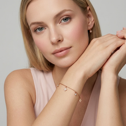 Sienna Clover Charms Gold Bracelet