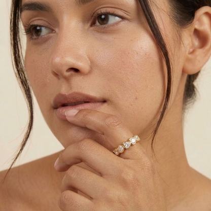 Camille Heart Eternity Gold Ring