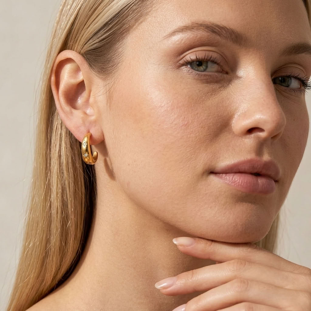 Luna Star Crescent Gold Earrings - Joie d’Or