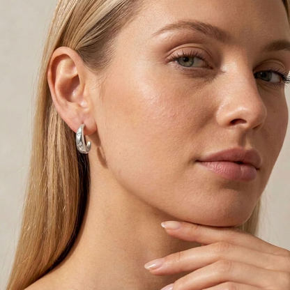 Luna Star Crescent Silver Earrings