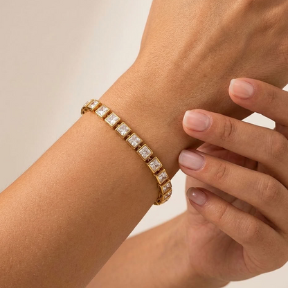 Valentina Princess Tennis Gold Bracelet