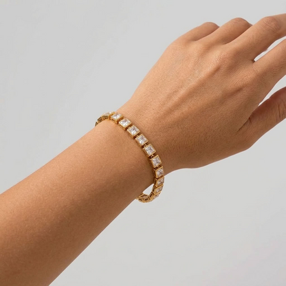 Valentina Princess Tennis Gold Bracelet