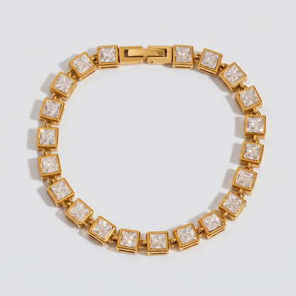 Valentina Princess Tennis Gold Bracelet