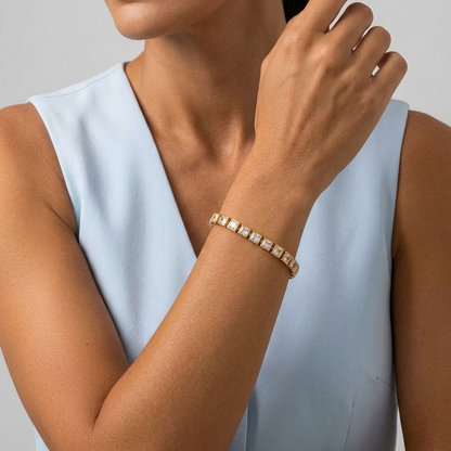Valentina Princess Tennis Gold Bracelet