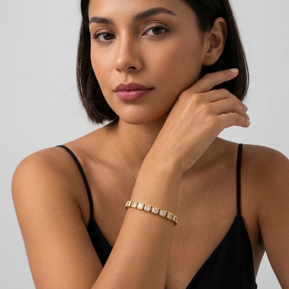 Valentina Princess Tennis Gold Bracelet