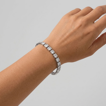 Valentina Princess Tennis Silver Bracelet