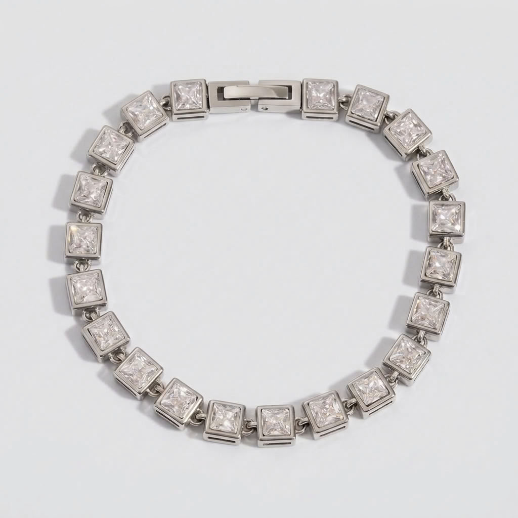 Valentina Princess Tennis Silver Bracelet - Joie d’Or