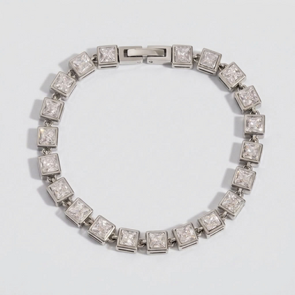 Valentina Princess Tennis Silver Bracelet