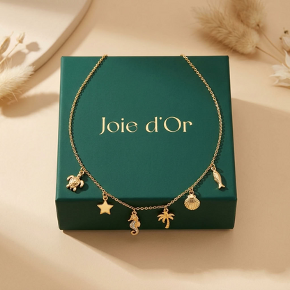 Ramona Sea Charms Gold Necklace