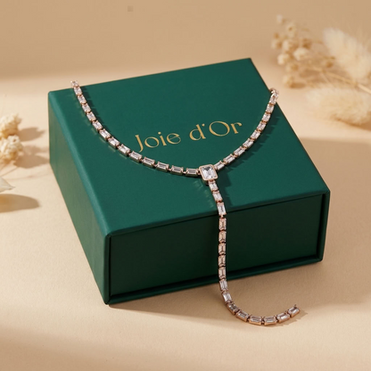 Sophie Baguette Lariat Gold Necklace