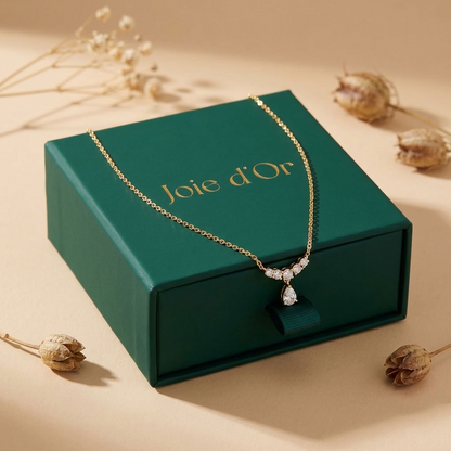Juliette Crystal Arc Gold Necklace