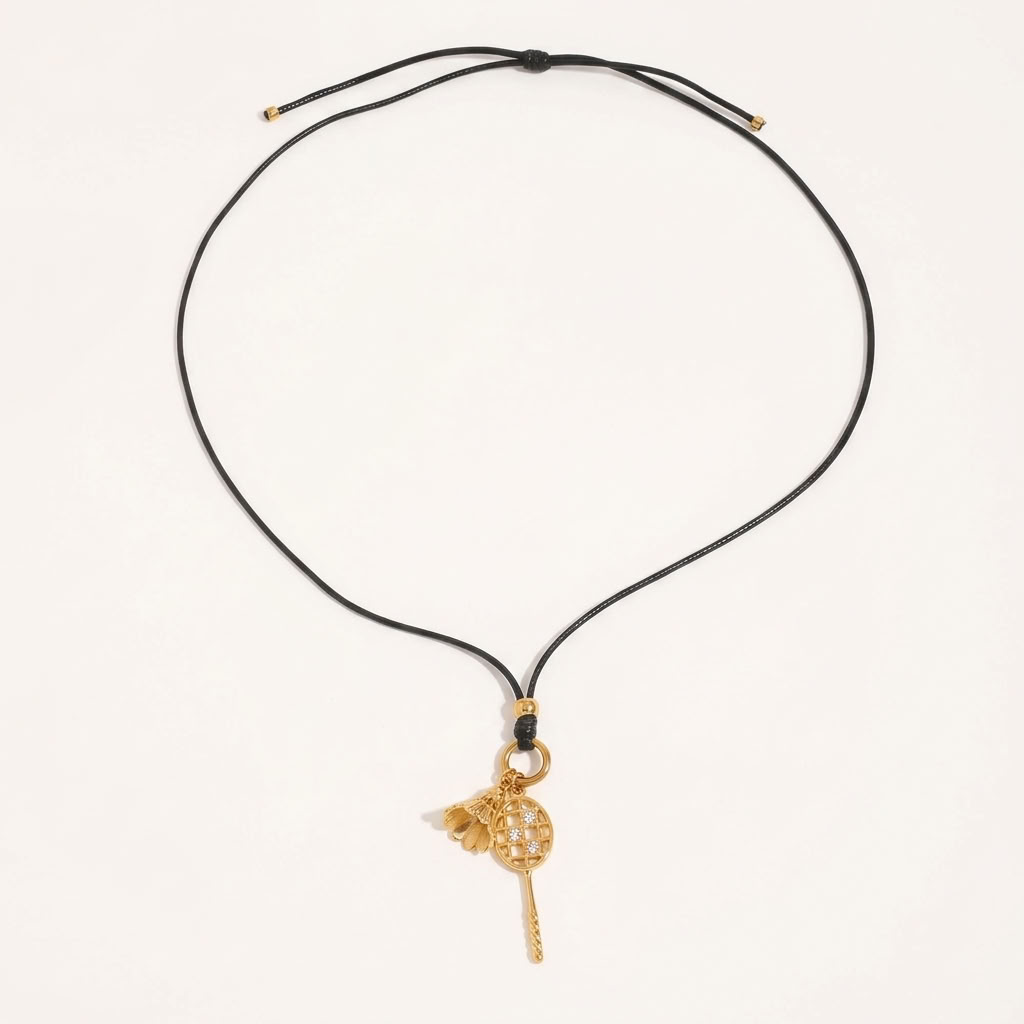 Colette Badminton Cord Gold Necklace