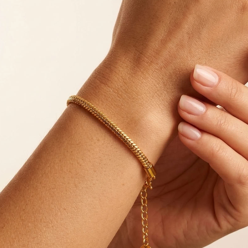 Alessia Snake Chain Gold Bracelet