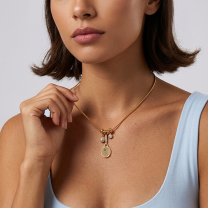 Colette Tennis Charms Gold Necklace