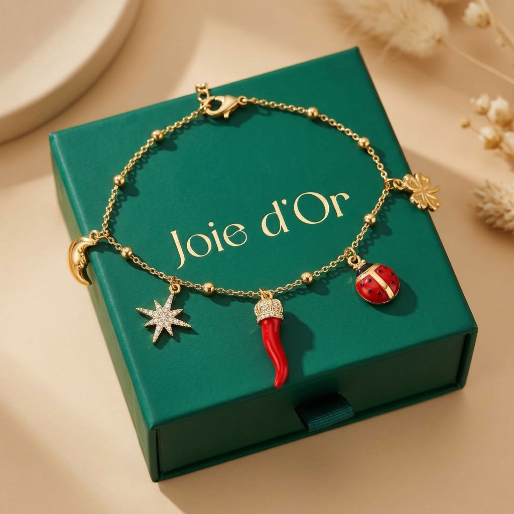 Noémie Lucky Charms Gold Bracelet - Joie d’Or
