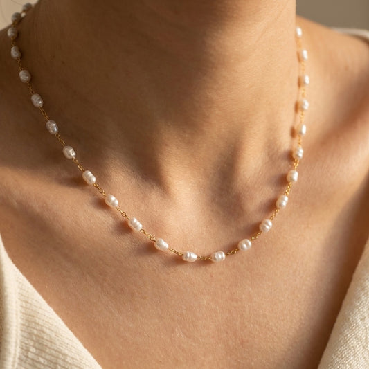 Valentina Tiny Baroque Pearl Necklace
