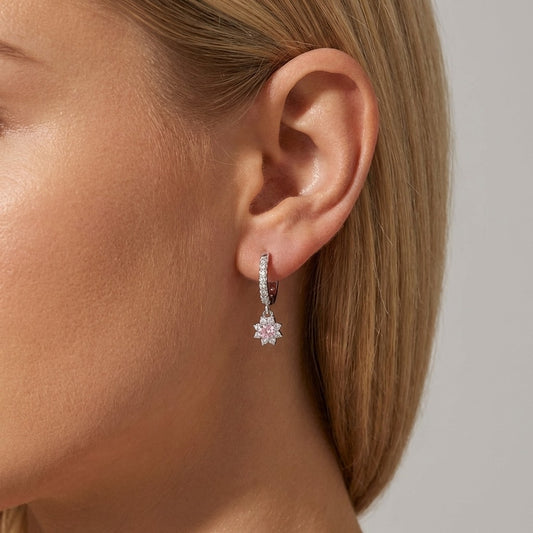 Juliette Rosé Crystal Hoops - Joie d’Or
