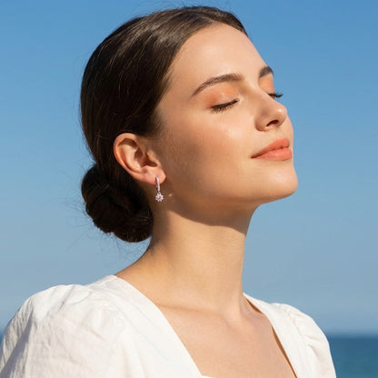 Juliette Rosé Crystal Hoops - Joie d’Or