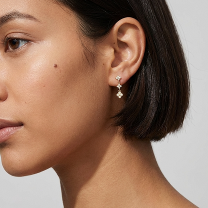 Aurélie Sparkle Cluster Earrings - Joie d’Or