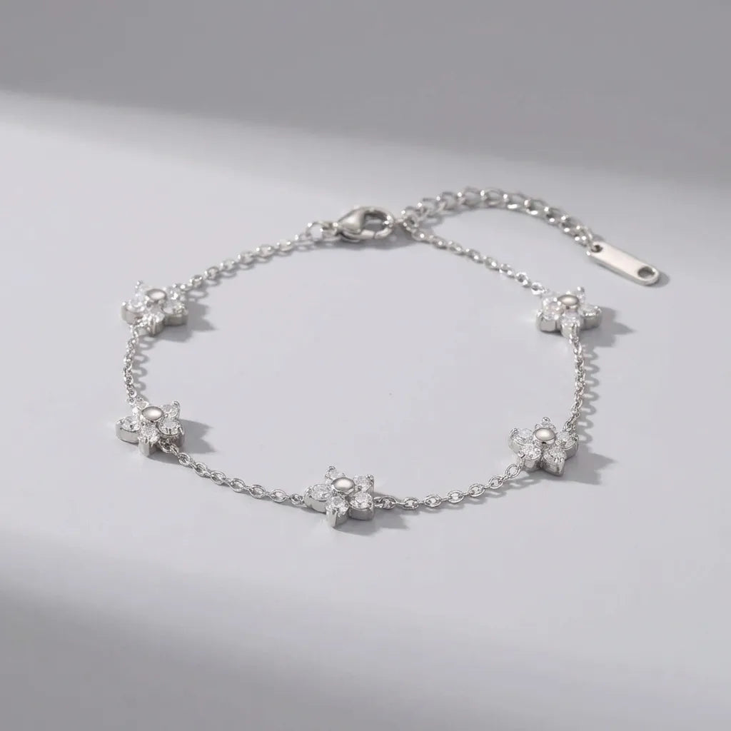 Mia Flower Crystal Bracelet - Joie d’Or