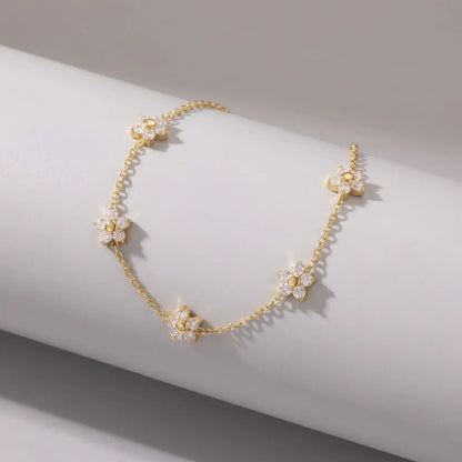 Mia Flower Crystal Bracelet - Joie d’Or