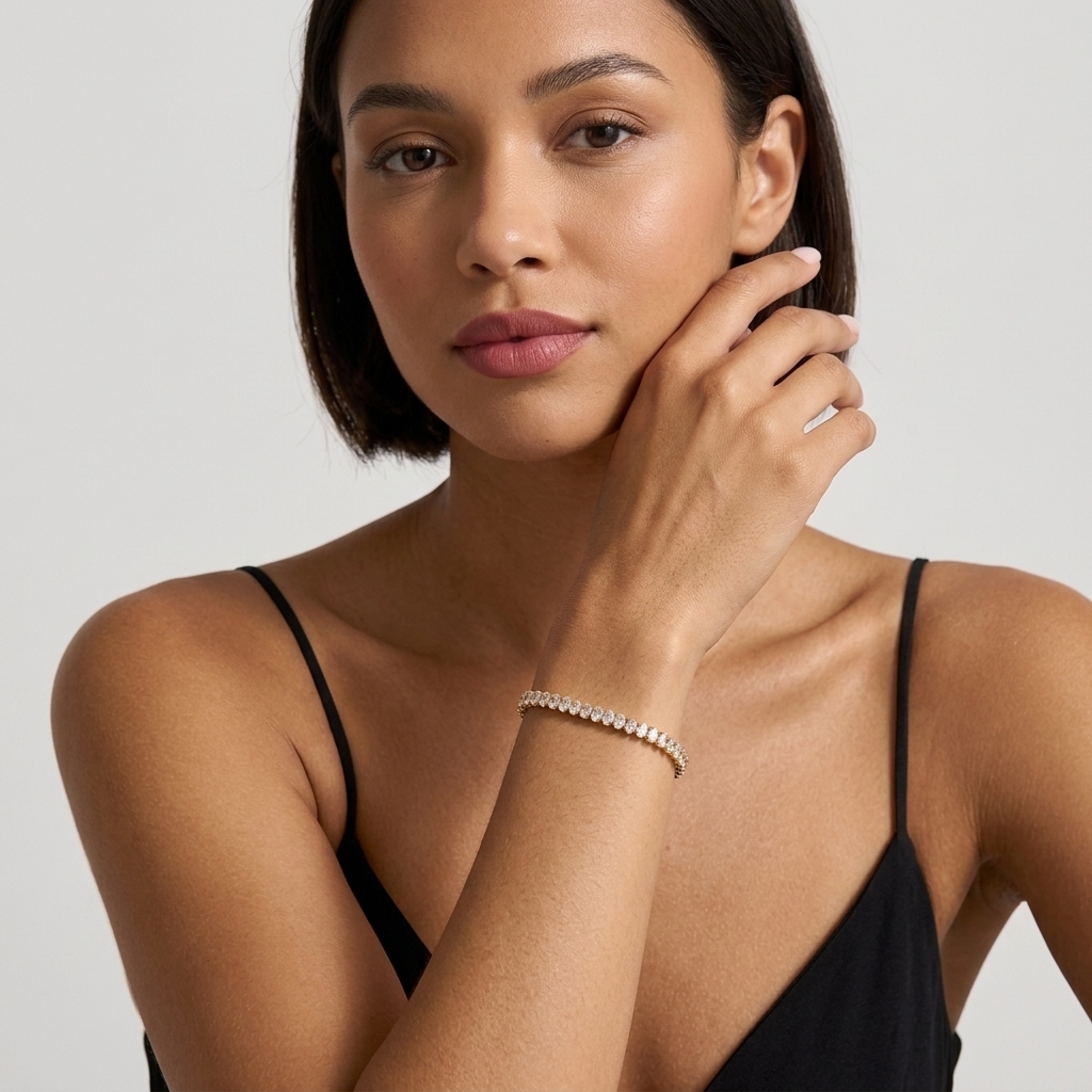 Chiara Oval Zircon Tennis Bracelet - Joie d’Or