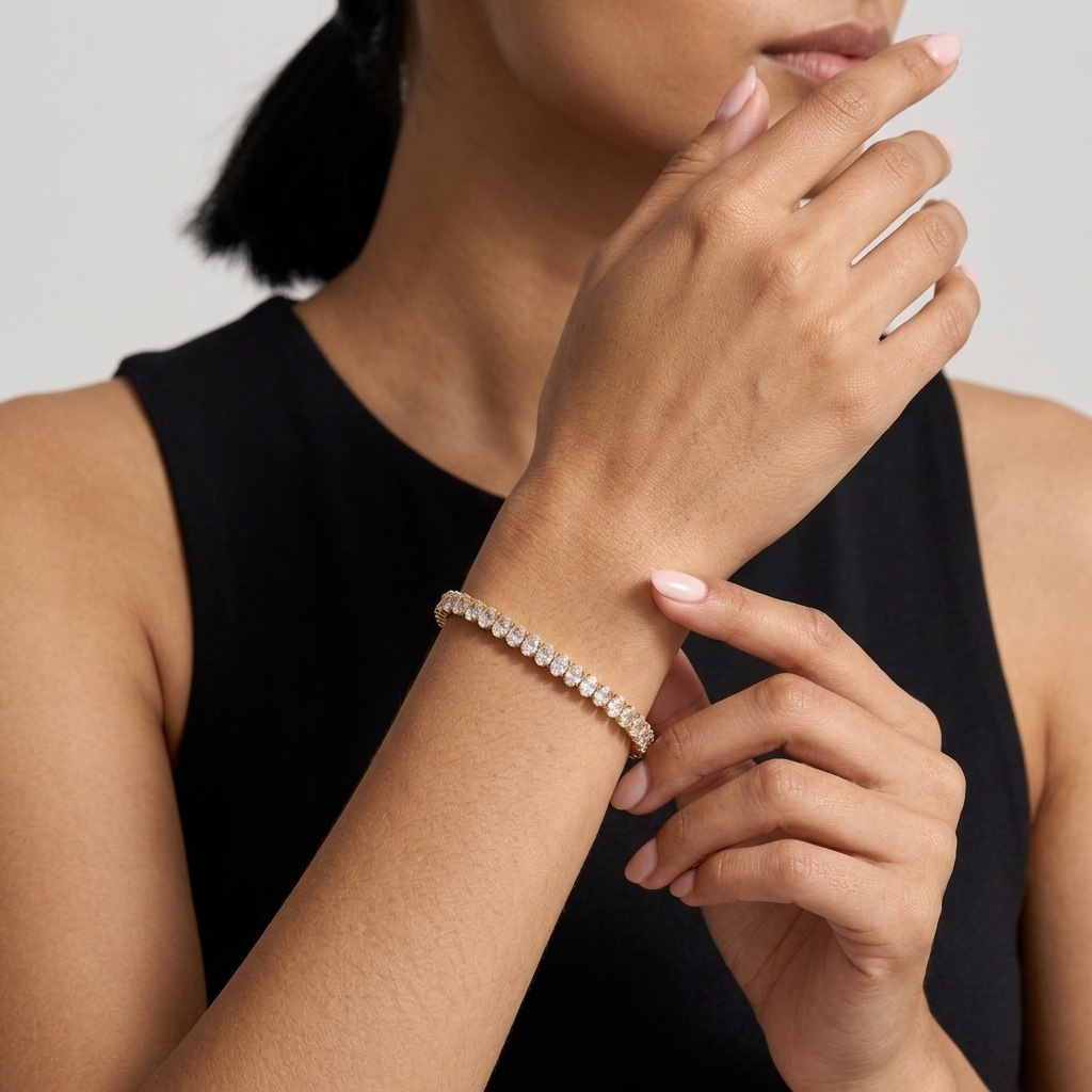 Chiara Oval Zircon Tennis Bracelet - Joie d’Or
