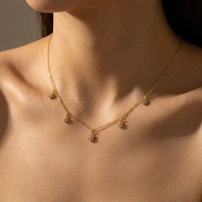 Sofia Blossom Charm Necklace - Joie d’Or