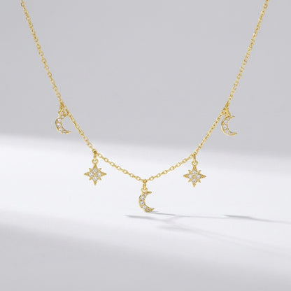 Amélie Moon & Star Necklace - Joie d’Or