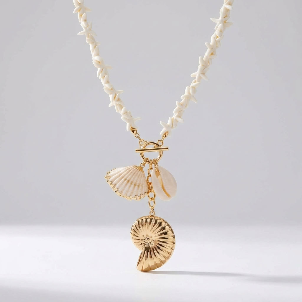 Isola Conch Shell Gold Necklace