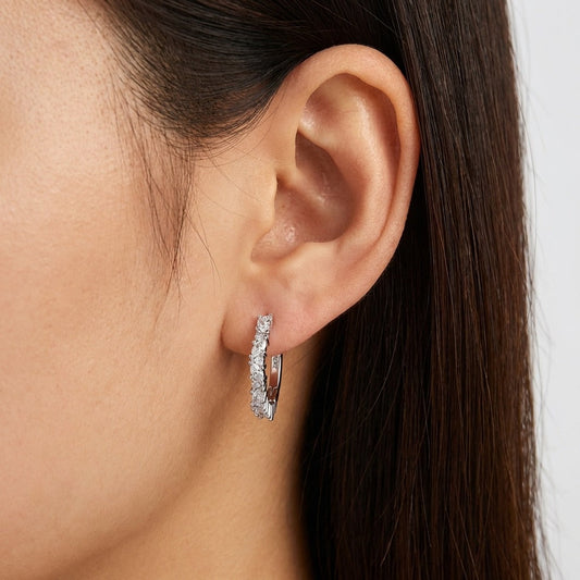 Celeste Pavé Hoop Earrings - Joie d’Or