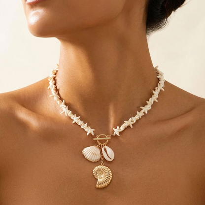 Isola Conch Shell Gold Necklace