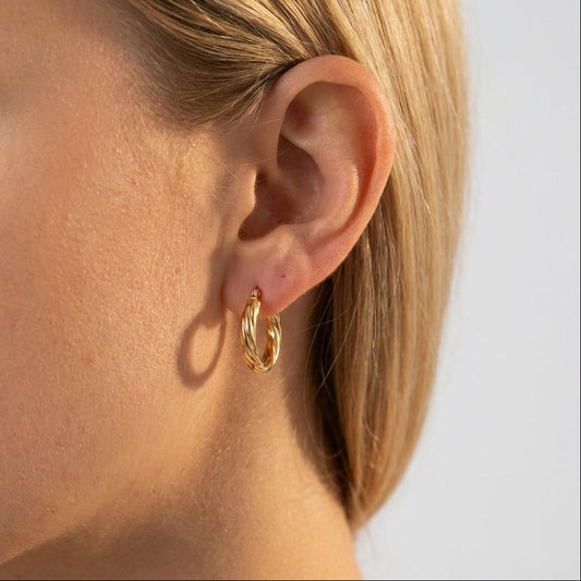 Clara Twist Gold Hoops - Joie d’Or