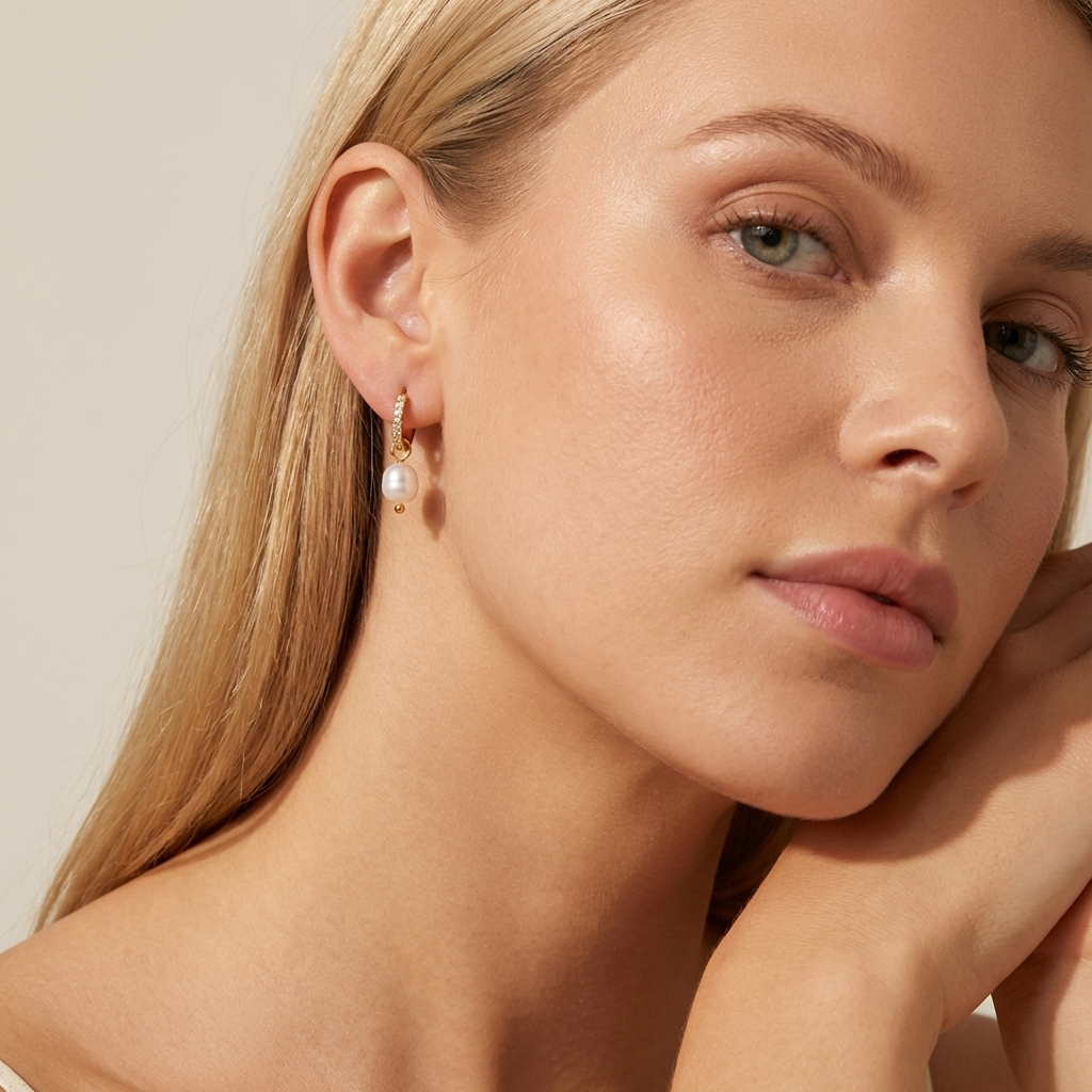 Sara Pave Pearl Earrings - Joie d’Or