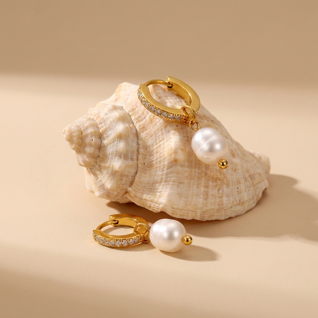 Sara Pave Pearl Earrings - Joie d’Or