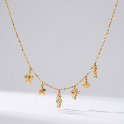 Ramona Sea Charms Gold Necklace
