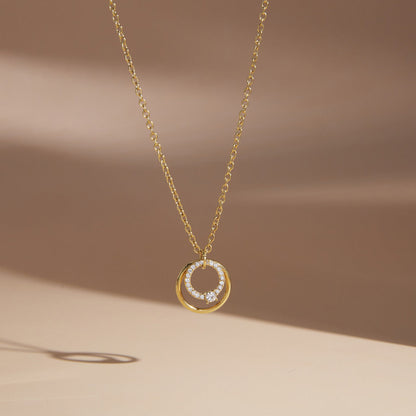Héloïse Double Circle Gold Necklace