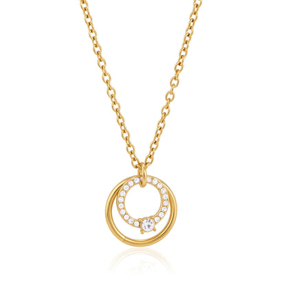 Héloïse Double Circle Gold Necklace