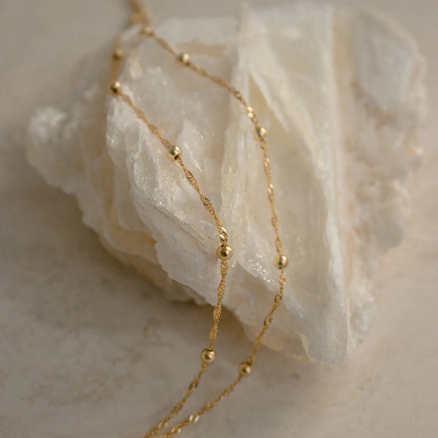 Elena Double Bead Anklet