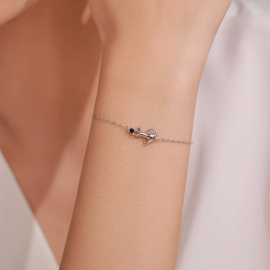 Amélie Silver Kitten Bracelet