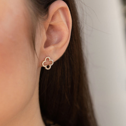 Aurélie Crystal Clover Earrings