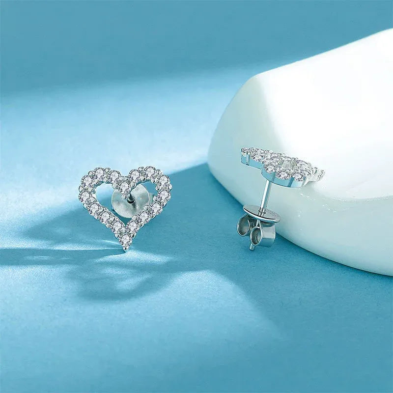 Aurélie Crystal Heart Earrings