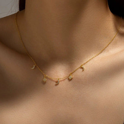 Amélie Moon & Star Necklace