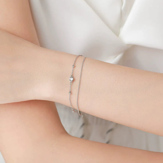 Amélie Silver Beads Bracelet