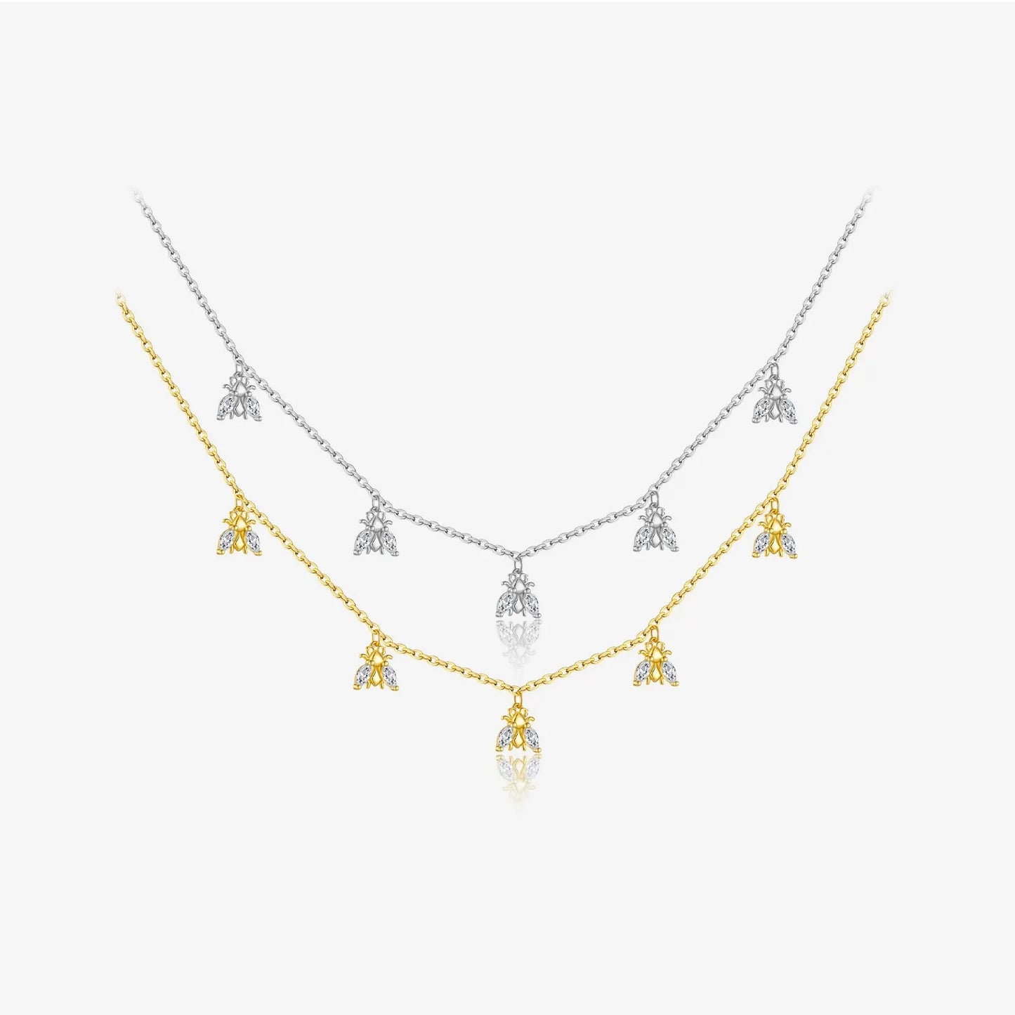 Amélie Crystal Bee Necklace