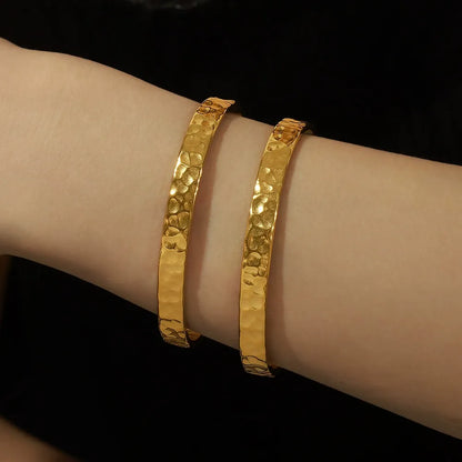 Emma Hamered Gold Bangle