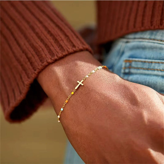 Amélie Cross Bead Bracelet