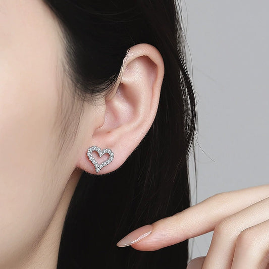 Aurélie Crystal Heart Earrings